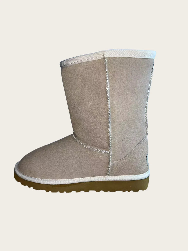 New HOT model women's winter ultra-mini boots - Women's Australian platform boots - Leather material warm boots - Fur decoratio