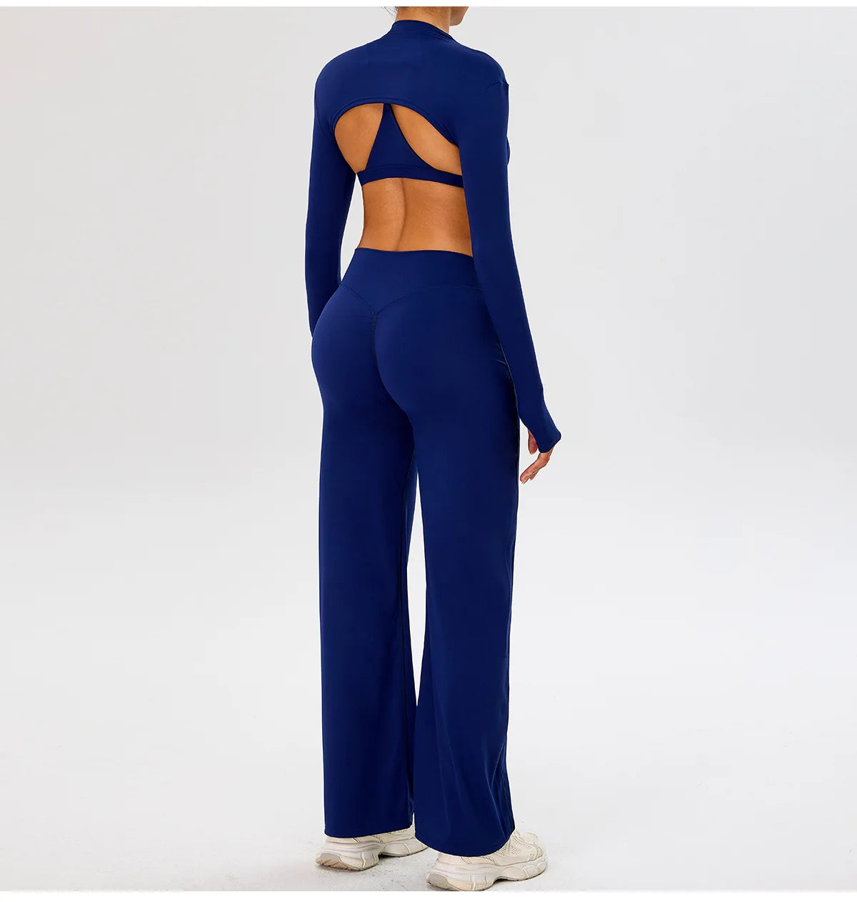 Women High Waist Wide Leg Pants Leggings Tights Fitness Bell-bottoms Yoga Elastic Leggings Push Up Gym Workout Flared Pants