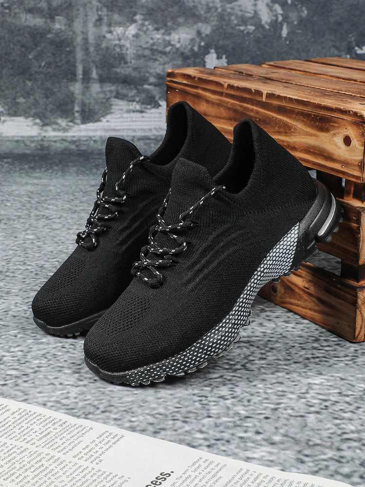 Breathable Socks Shoes Women Lightweight Knitted Casual Sneakers Non-slip Walking Footwear Outdoor Jogging Fitness Sports PlatiNum