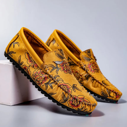 Scarpe da uomo in pelle rosa Designer di lusso Mocassini da uomo casual Mocassini da uomo Traspirante Slip On Flats Guida Zapatillas Hombre