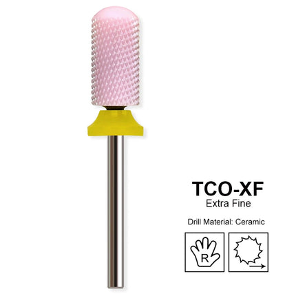 Pink Ceramic Carbide Nail Drill Bits Milling Cutter For Gel Polish Remover Electric Nail Machine Polishing Peeling File Home Salon Manicure Pedicure Accessories