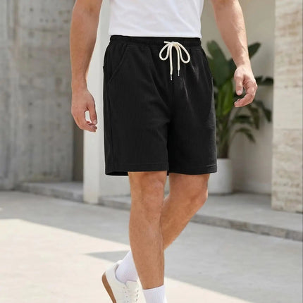 Pantaloncini da uomo in velluto a coste estivi 2026, casual, leggeri, vestibilità ampia, pantaloncini da spiaggia e surf da uomo platinumshop
