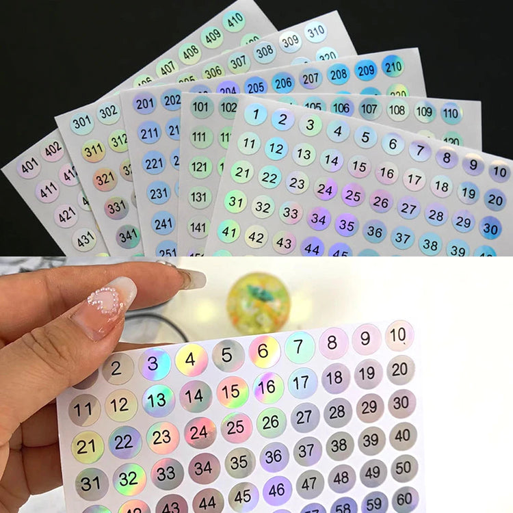 1 500 Number Stickers Self Adhesive Labels for Nail Art Storage Organizing DIY Craft Marking Manicure Tool Kit 2027