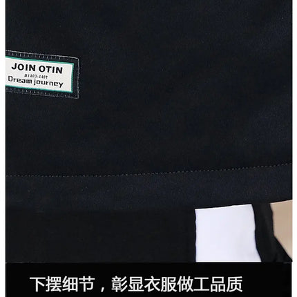 Men's Casual Wool Lined Thickened Hooded Set Fashionable Warm Sweatshirt Jacket Trendy Autumn Winter Men 2 Piece