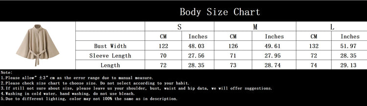 Women Fall Winter Elegant Blended Belt Coat Cape Style Stand-Collar Cloak Coat KONDALA 2026 Trendy Vintage Casual Chic Lady Coat