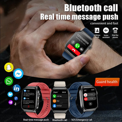 2026 Nuovo Misurazione Accurata Salute Smart Watch ECG + PPG Acido Urico Pressione Sanguigna Lipidi Nel Sangue Chiamata BT Smartwatch Per Le Donne Degli Uomini platinumshop