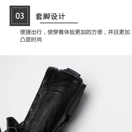 Nuovi mocassini casual Mocassini di marca con suola morbida da uomo Scarpe primaverili in pelle Comode scarpe casual da passeggio per esterni con fondo piatto