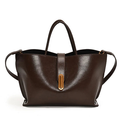 Borsa a Tracolla Grande Capacità da Donna, Nuova Borsa a Mano da Donna di Alta Qualità con Texture, Borsa Grande da Ragazza, Nuova Borsa Versatile da Pendolare con Lettere, Borsa a Tracolla Singola alla Moda, Borsa a Spalla