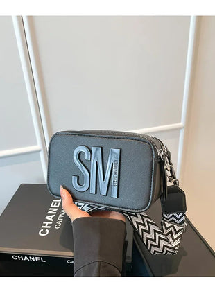 Cross-Border Style Camera Bag Fashionable Retro Women's Shoulder Slant Bag Small Square Bag Street Trend PU Material PlatiNum