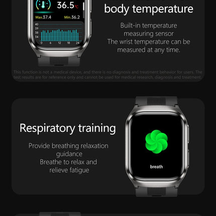 2026 Nuovo aggiornamento AI diagnostico Airbag pressione sanguigna precisa salute SmartWatch acido urico ECG lipidi nel sangue Smartwatch uomo donna platinumshop