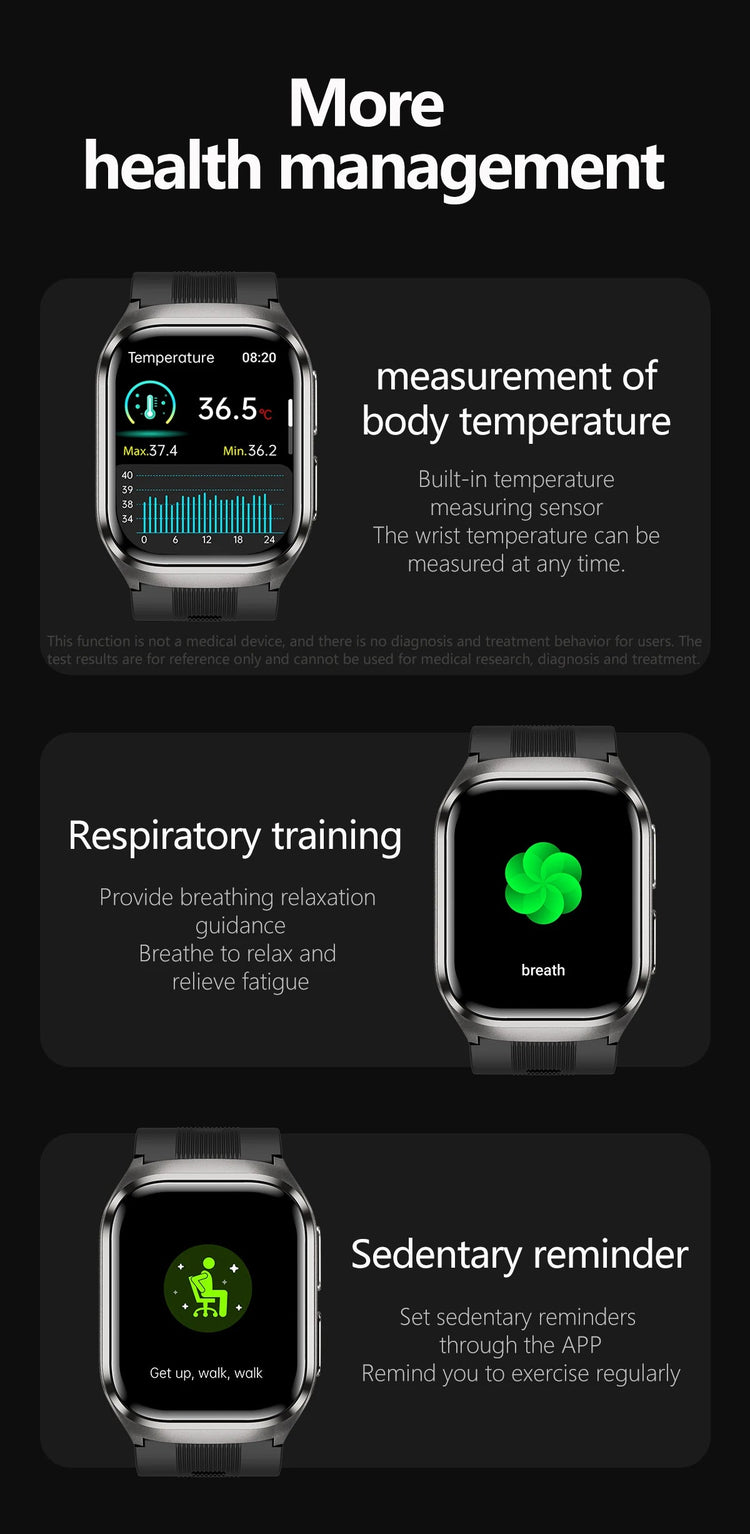 2026 Nuovo aggiornamento AI diagnostico Airbag pressione sanguigna precisa salute SmartWatch acido urico ECG lipidi nel sangue Smartwatch uomo donna platinumshop