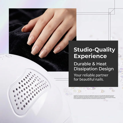 Professional Gel UV LED Nail Dryer Smart Infrared Auto Sensor 99s Low Heat Mode for Sensitive Skin Digital Display Fast Curing Nail Lamp for Home DIY Salon Manicure