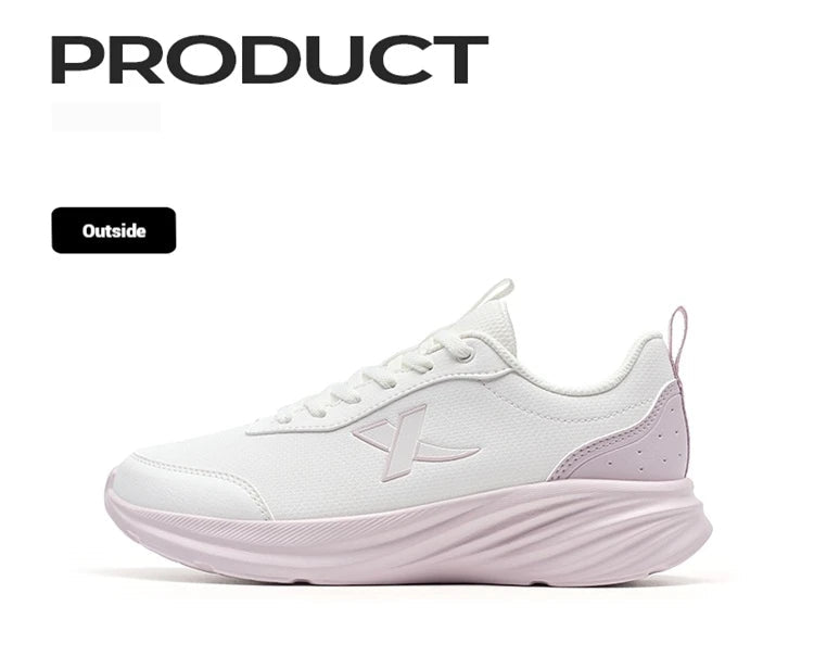 Xtep Running Shoe for Women Support Yu Yi Fw Cushioning Shock WaterProof Stability Durability Breathable Sneakers 875418110055 PlatiNum