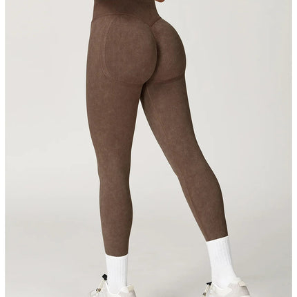 Yoga Pants Impact Leggings Women Seamless Sports Yoga Pant High Waist Ribbed Gym Clothes Fitness Workout Wear Scrunch Bum Tights PlatiNum