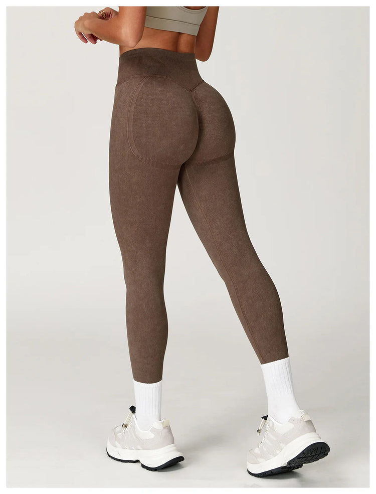 Yoga Pants Impact Leggings Women Seamless Sports Yoga Pant High Waist Ribbed Gym Clothes Fitness Workout Wear Scrunch Bum Tights PlatiNum