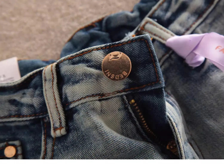 Summer Women Kpop Jean Shorts Abi Y2K 2000s Ripped Denim Hot Pants Grunge Gyaru Japanese American Retro Cyber Punk Harajuku Tide PlatiNum