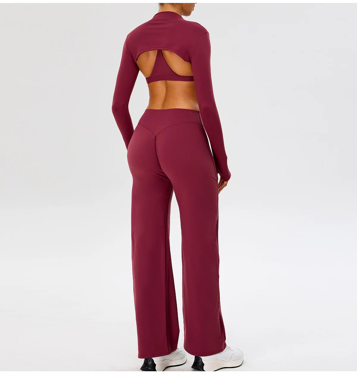 Women High Waist Wide Leg Pants Leggings Tights Fitness Bell-bottoms Yoga Elastic Leggings Push Up Gym Workout Flared Pants