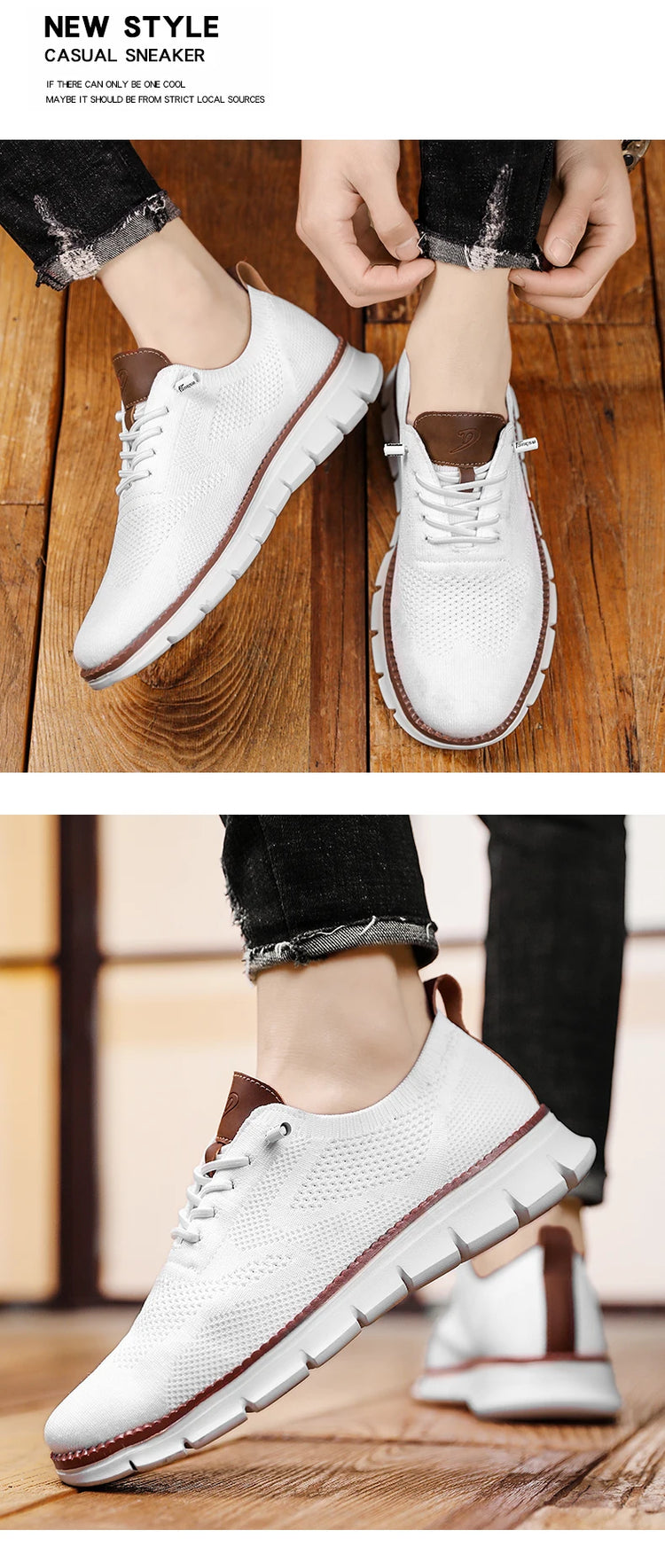Scarpe Eleganti Casual da Uomo, Sneakers da Passeggio alla Moda, Oxford in Rete per il Lavoro, Leggere con Suola Morbida