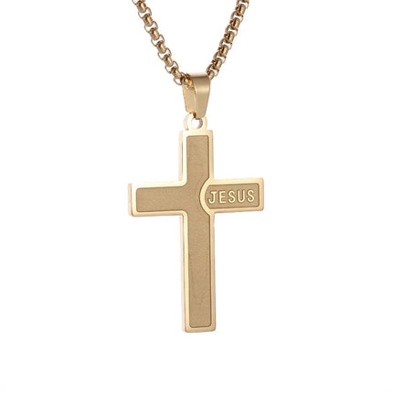 Vintage Christian Ice Crystal Jesus Head Pendant Necklace for Men and Women Cross Catholic Amulet Jewelry PlatiNum