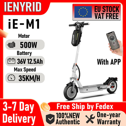 Scooter elettrico IENYRID M1 250W 36V 12,5 AH Batteria Pneumatici da città da 10 pollici Display digitale intelligente a LED Scooter da città per adulti