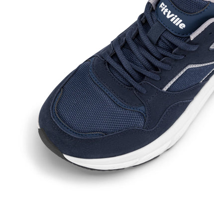 FitVille Le più nuove scarpe da corsa da uomo 4E Sneakers larghe con supporto per l'arco plantare per piedi piatti Sollievo dal dolore al tallone Fascite plantare