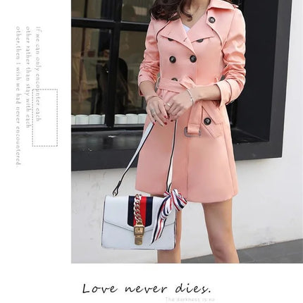 Xiaoxiangfeng Jacket Women2026Spring Autumn Winter New Fashion Windbreaker British Style Long Trench Coat Loose Female Outerwear