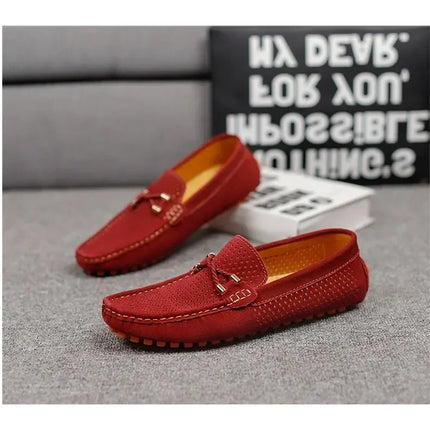 Scarpe Casual da Uomo Estate 2026, Mocassini di Lusso in Vera Pelle, Traspiranti e Comodi per la Guida