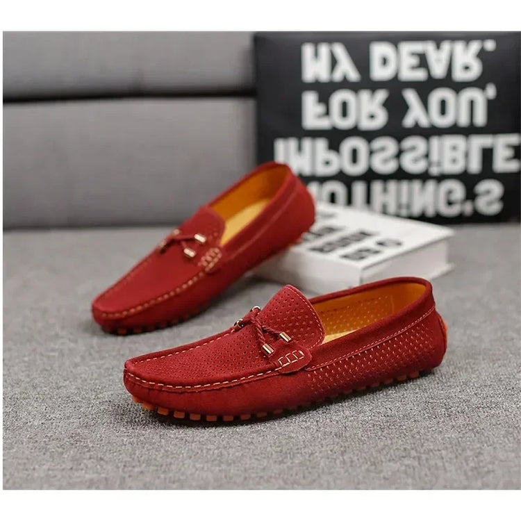 Scarpe Casual da Uomo Estate 2026, Mocassini di Lusso in Vera Pelle, Traspiranti e Comodi per la Guida