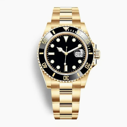 Orologi Automatici Meccanici da Uomo in Acciaio Inossidabile 904L, Cassa Lucida, Ultimo Stile di Moda, Quadrante Sfumato Nero-Blu, Antigraffio