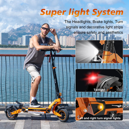 RCB D7 D7 PRO Monopattino Elettrico, Monopattino Elettrico per Adulti, Autonomia 80-110KM,  500W, 25KM/H, Pieghevole, Display LED, Controllo APP, Freni a Disco, Doppia Sospensione, Pneumatici 10 Pollici, Carico 150KG