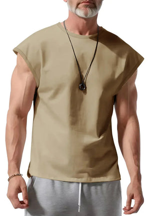 Amazon cross-border men's clothing summer new sleeveless t-shirt youth casual loose thin vest men PlatiNum
