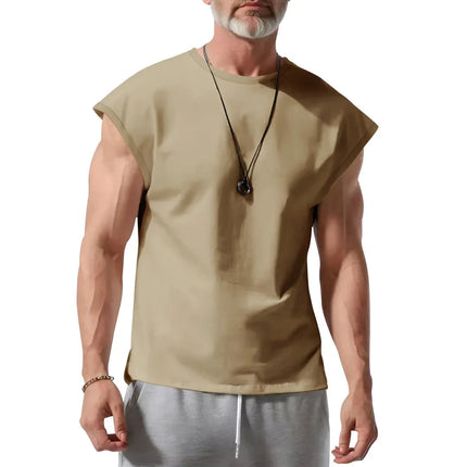 Amazon cross-border men's clothing summer new sleeveless t-shirt youth casual loose thin vest men PlatiNum