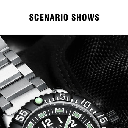 ADDIESDIVE 44mm Men's  Wrist Watch 50m Water Resistant Large Luminous Dial Date Display Stainless Steel Men's Quartz Watch