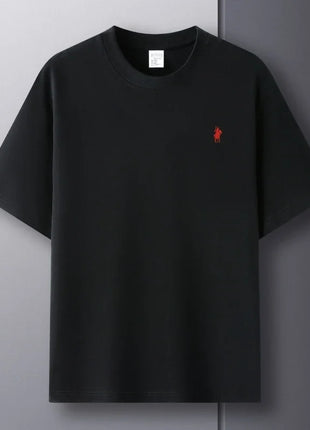 T-shirt homme col rond manches courtes 100 % pur coton, vente chaude, marque de luxe, été, broderie exquise, poney, haut respirant