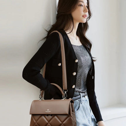 Women's Bag New Trend Korean Handbags Designer Luxury Brand Ladies Shoulder Bags Soft Leather Fashion Versatile Crossbody Bags PlatiNum