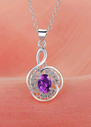 Collana con Ciondolo in Argento Sterling 925 con Zirconi per Donne, Gioielli di Alta Qualità per Matrimoni e Fidanzamenti, Regali di Moda per Feste PlatiNum