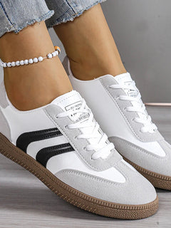 Spring Autumn Platform Sneakers Women Fashion Mixed Colors Lace-Up Sport Shoes Woman Comfortable Non Slip Flat Trainers Female