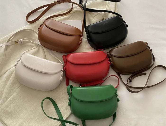 Womens Small Messenger Bag Solid PU Leather Shiny Shoulder Bag Fashion Saddle Bags Flip Buckle Phone Coin Purse Lipstick Storage PlatiNum