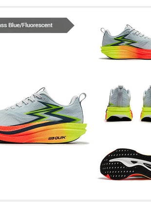 361 Degrees Flame 4.0 MIX Men Running Shoes Carbon Plate Racing Marathon Stable Rebound Wear-resistant Male Sneakers 672512204 PlatiNum