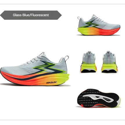 361 Degrees Flame 4.0 MIX Men Running Shoes Carbon Plate Racing Marathon Stable Rebound Wear-resistant Male Sneakers 672512204 PlatiNum
