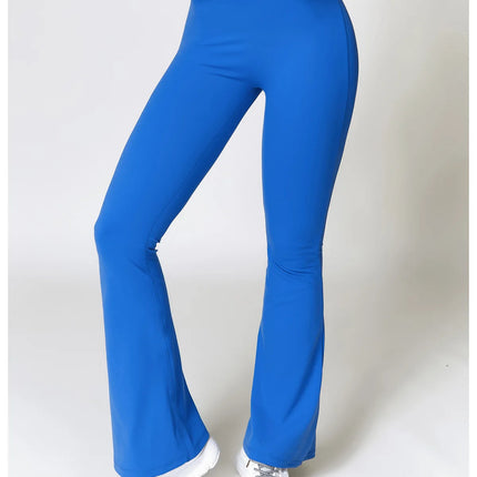 High Waist Flare Leggings Yoga Pants Women Wide Leg Pants Women Gym Workout Fitness Sports Flared Pants Latin Dance Trousers PlatiNum