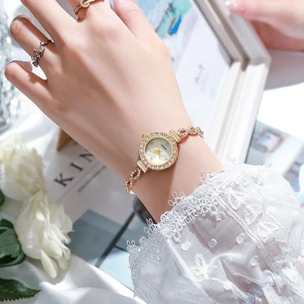 Orologio da donna con strass alla moda, bracciale da donna, orologi al quarzo, orologio Relogio platinumshop
