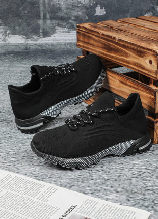 Breathable Socks Shoes Women Lightweight Knitted Casual Sneakers Non-slip Walking Footwear Outdoor Jogging Fitness Sports PlatiNum