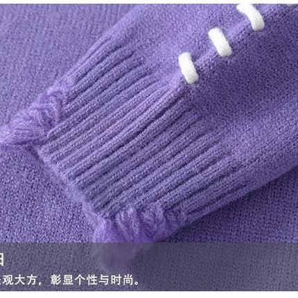 Solid Color Trendy Loose Knit Sweater With Coarse Yarn Weaving Pattern For Autumn And Winter Men's Top And Street Pullover