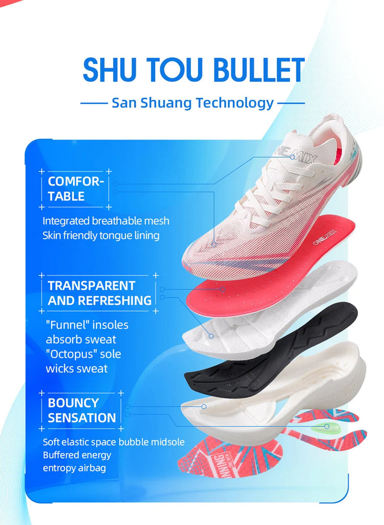 ONEMIX 2026 Tupo Nuove Scarpe da Corsa Marathon con Piastra in Carbonio, Supporto Stabile per Assorbimento degli Urti, Sneakers Ultraleggere con Rimbalzo platinumshop