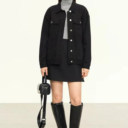 Gonne casual semplici da donna, stile coreano, a vita alta, per l'ufficio, da pendolare, a trapezio, tinta unita, abbinabili a tutto, gonne femminili
