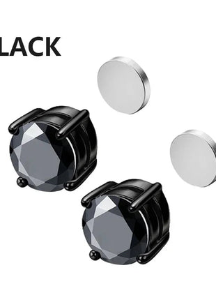 1/3 paia di orecchini magnetici per uomo e donna, magnete CZ nero, orecchino a clip non penetrante, orecchino a magnete rotondo senza piercing platinumshop