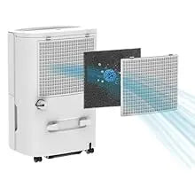 SHINCO 30L Deumidificatore Elettrico per 105 m3 (35 m2), WiFi, Risparmio Energetico, Ripristino Automatico, Asciugatura del Lavanderia, Temporizzatore 24H