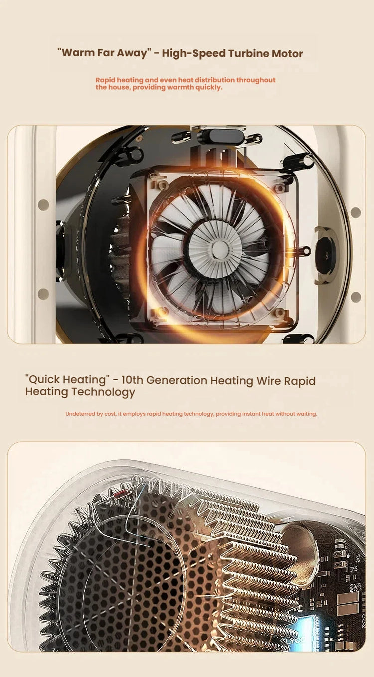 Portable Space Heater for Personal Use 500W Electric Heaters Indoor with Thermostat Fast Heating for Bedroom Office and Indoor