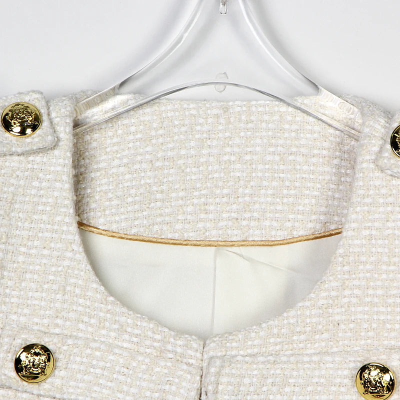 2025 new style fashionable and elegant  ladylike high-end temperament design casual tweed jacket